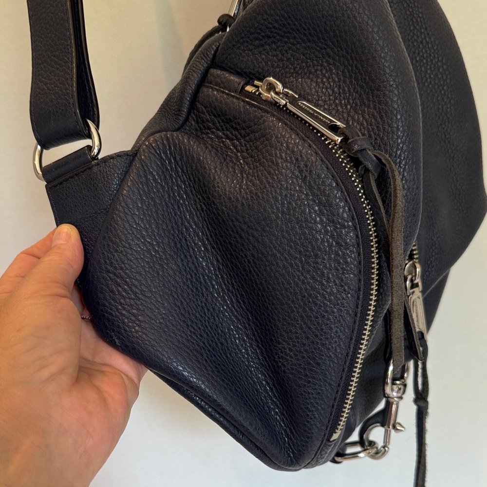 Rebecca Minkoff Navy pebbled Leather Backpack - Picture 3 of 7